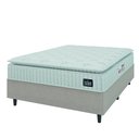 Ver imagem 1 de Cama Box Colchão Casal Espuma D45 Lazio Pillow Top 138x188x67cm Branco / Bege Hellen