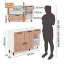 Ver imagem 3 de Cozinha Modulada Compacta 9 Peças Araguaia CabeCasa MadeiraOriginals