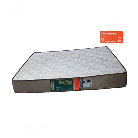 Colchão Solteiro BECFLEX Espuma Becflex Titan Gold D80 kg/m³ 18 cm altura. Semi-ortopédico. 0,78 x 1,88