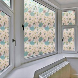 Pelicula Adesivo Eletrostatica Vidro Jateado Desenho Flores - 2