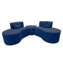 Ver imagem 5 de Sofá Modular Orgânico Monterrey 260cm + Puff Suede Azul Marinho