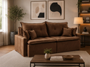 Ver imagem 2 de Sofa Orfeu 1.80 Nobly Veludo Marrom