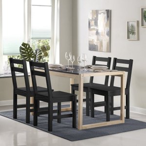 Mesa de Jantar 4 Cadeiras Madeira Maciça Guará Cabecasa Madeiramadeira