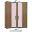 Ver imagem 4 de Guarda Roupa de Canto Reto Modulado 90cm 1 Porta Paris Luciane Móveis