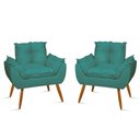 Ver imagem 1 de Kit 02 Poltronas Decor. Opala Pés Palito Sala Azulturquesa