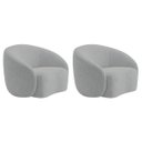 Ver imagem 1 de Kit 02 Poltronas Orgânica Luxo Recepção Amore Bouclé