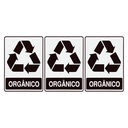 Ver imagem 1 de Combo 3 Adesivos De Sinalização Lixo Orgânico 15x20 Acesso - S-238 F9e