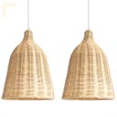 Ver imagem 1 de 2 Pendente de Fibra Natural em Rattan Vime E27 Bancada Nat14