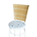 Ver imagem 5 de 4 Cadeiras para Mesa Branca Hawai Palha com Assento Floral:floral Areia
