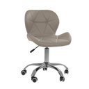 Ver imagem 2 de Cadeira Office Eiffel Slim com Base Giratória e Ajustável - Bege + E-book