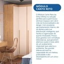 Ver mais imagens de Móveis para Quarto Módulo Canto Reto 2 Porta Infinity Marrom/Cedro/Blush Line