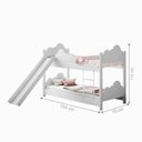 Ver imagem 3 de Beliche Infantil Ayla com Escorregador MDF Branco Divaloto Móveis