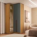 Ver imagem 1 de Guarda Roupa de Canto 3 Portas 1 Reflecta Altezza Trend Belmax:freijó/titânio