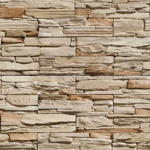 Papel de Parede Pedra Canjiquinha Tons Beges - 3,30x0,50m