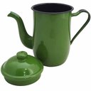 Ver imagem 2 de Bule Café Esmaltado 1,25 Litros e 12 Xícaras 70ml Tradicional Verde Botânico
