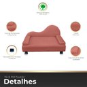 Ver imagem 3 de Mini Sofá Cama Divã Pet Cães e Gatos Orgânico Confortável e Reforçado Suede