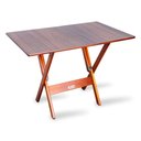 Ver imagem 2 de Conjunto de Mesa Dobrável 70x110 com 4 Cadeiras Imbuia
