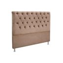 Ver imagem 1 de Cabeceira Cama Box Estofada Casal Casal Embaixatriz Suede Bege - Simbal