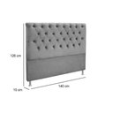 Ver imagem 3 de Cabeceira Cama Box Estofada Casal Casal Embaixatriz Suede Bege - Simbal