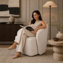 Ver imagem 2 de Poltrona Decorativa Orbe Bouclê Moscow Design Orgânico Moderno