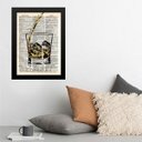 Ver imagem 1 de Quadro Vintage Copo de Whisky 24x18cm:madeira Branca