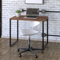Mesa para Escritório Office Estilo Industrial 0,90m Kuadra Nogal - 2