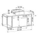 Ver imagem 3 de Gabinete para Banheiro com Cuba Ametista e 2 Nichos 80 cm Cor:Preto com Mel e Cuba Ametista Preta