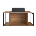 Ver imagem 5 de Gabinete para Banheiro com Cuba Ametista e 2 Nichos 80 cm Cor:Preto com Mel e Cuba Ametista Preta