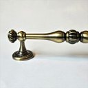 Ver imagem 2 de Puxador Duplo Bergen 280mm Bronze Antigo Porta Pivotante Correr Passagem Madeira Vidro Rústico