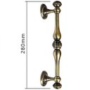 Ver imagem 7 de Puxador Duplo Bergen 280mm Bronze Antigo Porta Pivotante Correr Passagem Madeira Vidro Rústico