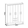 Guarda-roupa Casal Brasília 6 Portas 2 Gavetas 3375 Atualle - 4