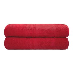 Toalha de Banho Gigante Banhão Algodão - Vermelho - 2