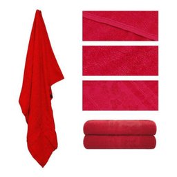 Toalha de Banho Gigante Banhão Algodão - Vermelho - 1