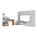 Ver imagem 1 de Conjunto Quarto Cama Solteiro com Colchão/guarda-roupas/escrivaninha Multimóveis Mp4225 Branco/