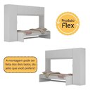 Ver imagem 3 de Conjunto Quarto Cama Solteiro com Colchão/guarda-roupas/escrivaninha Multimóveis Mp4225 Branco/