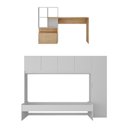 Ver imagem 6 de Conjunto Quarto Cama Solteiro com Colchão/guarda-roupas/escrivaninha Multimóveis Mp4225 Branco/