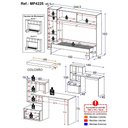 Ver imagem 4 de Conjunto Quarto Cama Solteiro com Colchão/guarda-roupas/escrivaninha Multimóveis Mp4225 Branco/