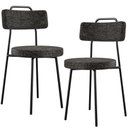 Ver imagem 1 de Kit 02 Cadeiras Decorativas Estofada Para Sala De Jantar Barcelona F01 Linho Chumbo - Lyam Decor