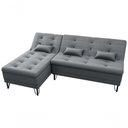 Ver imagem 4 de Sofá Cama com Chaise 3 Lugares 2,00 Mts Nice Matrix Cinza