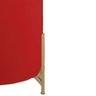 Puff Decorativo Recepção Pés de Ferro Dourado - Nanda Decor:veludo Vermelho - 2