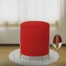 Puff Decorativo Recepção Pés de Ferro Dourado - Nanda Decor:veludo Vermelho - 5