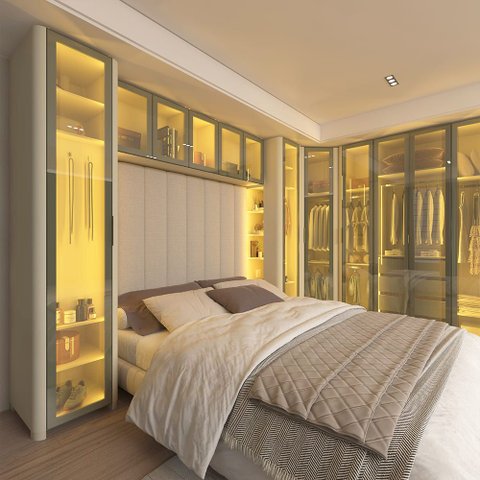Guarda Roupa Modulado 05 Innova Reflecta 14 Portas Off White - Gelius