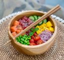 Ver imagem 2 de Bowl e Hashi Artesanal em Madeira Teca Importado de Bali
