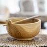 Bowl e Hashi Artesanal em Madeira Teca Importado de Bali - 3