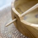 Ver imagem 4 de Bowl e Hashi Artesanal em Madeira Teca Importado de Bali