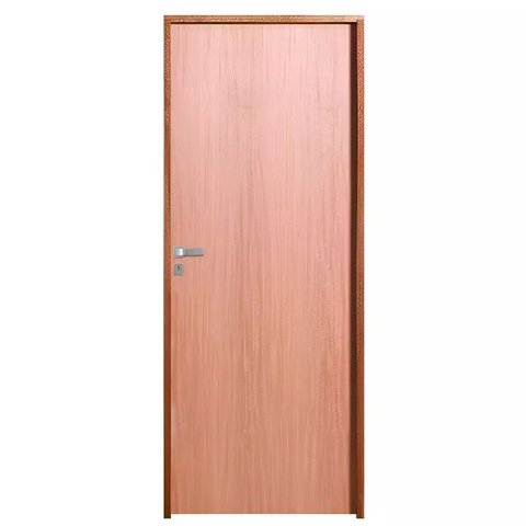 Porta de Madeira Semi-Oca Padrão Curupixá Lisa Bat14 cm Eco Fech Modena Externa 210X82 Lado Direito