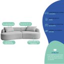 Ver imagem 4 de Sofá 3 Lugares Bellagio 200cm Orgânico Luxo Recepção Escritório Bouclé