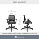 Ver imagem 7 de Cadeira para Escritório Ergonômica Giratória Beezi Plaxmetal