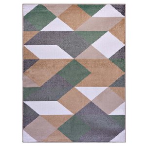 Tapete Sala / Quarto Classic Maiorca - Caramelo Verde 24 100 X 150 Cm - Desenho Geométrico - J Serra