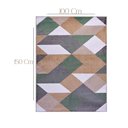 Ver imagem 6 de Tapete Sala / Quarto Classic Maiorca - Caramelo Verde 24 100 X 150 Cm - Desenho Geométrico - J Serra